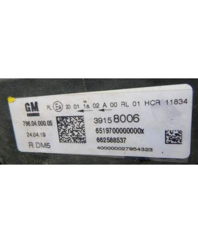 Opel Astra K Reflektor Prawy 39158006