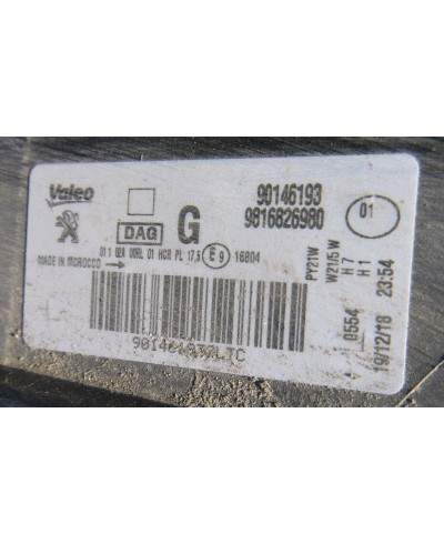 Peugeot Rifter Reflektor Lewy 9816826980