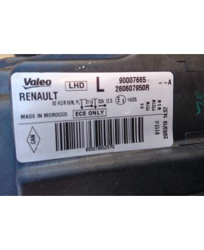 Dacia Dokker Reflektor Lewy 90007665, 260607950R