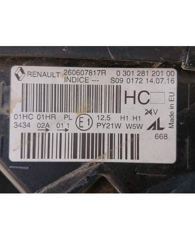 Renault Captur Reflektor Lewy 260607817R