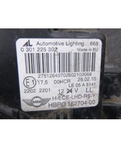 Mini Cooper Reflektor Prawy 0301225302