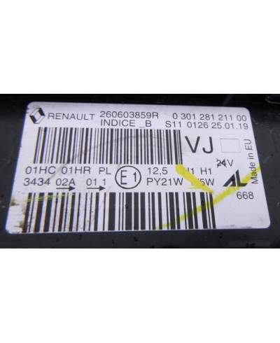 Renault Captur Reflektor Lewy 260603859r