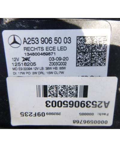 Mercedes GLC W253 Reflektor Prawy a2539065003