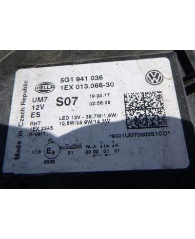 VW Golf VII Reflektor Prawy 5g1941036