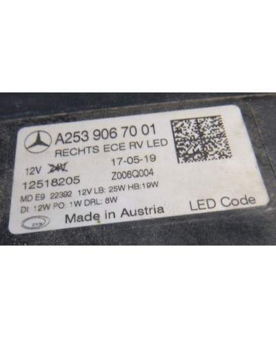 Mercedes GLC W253 Reflektor Prawy a2539067001