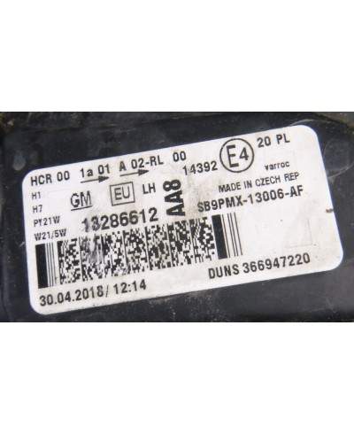 Opel Meriva B Reflektor Lewy 13286612
