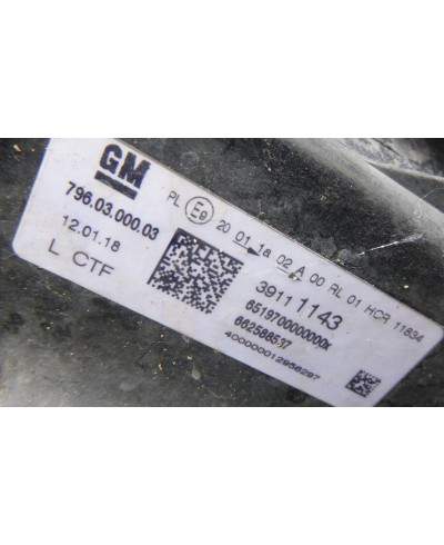 Opel Astra K Reflektor Lewy 39111143