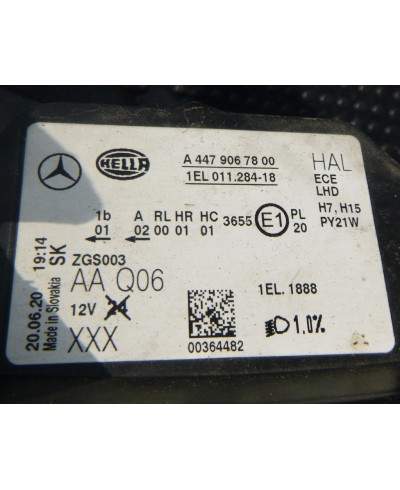 Mercedes V W447 Reflektor Prawy a4479067800
