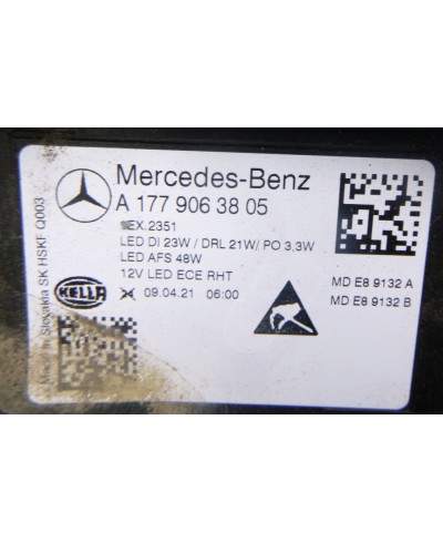 Mercedes A W177 Reflektor Prawy A1779063805