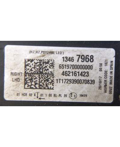 Opel Crossland X Reflektor Prawy 13467968