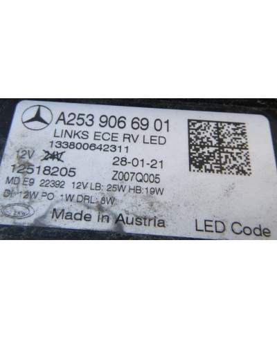 Mercedes GLC X253 Reflektor Lewy a2539066901