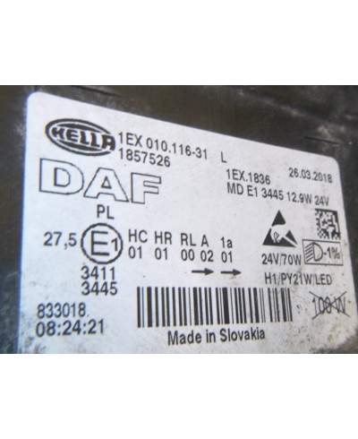 DAF XF Reflektor Lewy 1857526