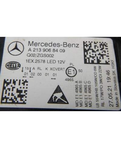 Mercedes E W213 Reflektor Prawy a2139068409