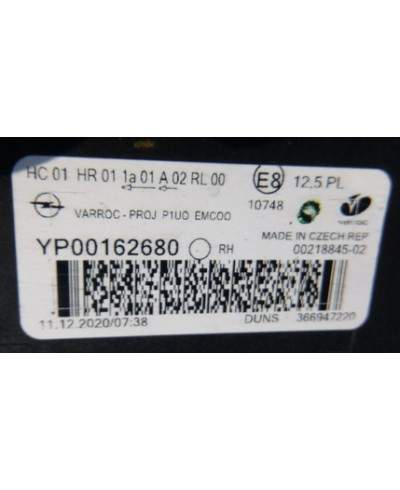 Opel Grandland X Reflektor Prawy yp00162680