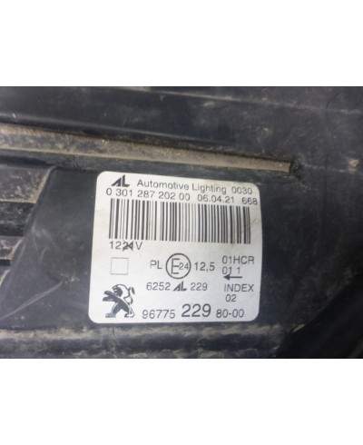 Peugeot 308 Reflektor Prawy 9677522980-00